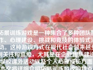 拓展训练游戏是一种集合了多种团队协作、心理建设、挑战和竞技的体验式活动。这种游戏方式在现代社会越来越受到关注和喜爱，尤其是在企业团队建设、学校课外活动以及个人心理成长方面。本文将详细介绍拓展训练游戏的特点、意义以及如何组织一次成功的拓展训练游戏。