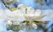 如何找到游戏空间