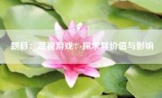 题目：蔑视游戏：探求其价值与影响