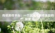 传说游戏平台：一个沉浸式游戏体验的探索