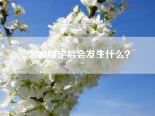 游戏绑定后会发生什么？