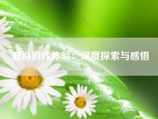 君海游戏体验：深度探索与感悟