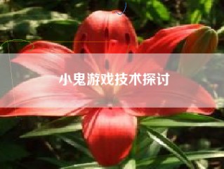 小鬼游戏技术探讨