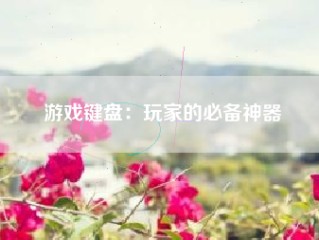 游戏键盘：玩家的必备神器