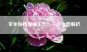 常州游戏客服工作：一个全面解析