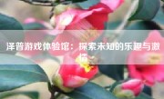 泽普游戏体验馆：探索未知的乐趣与激情