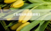 《如何玩转这款游戏》