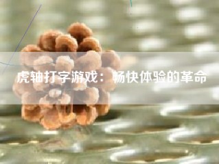 虎轴打字游戏：畅快体验的革命