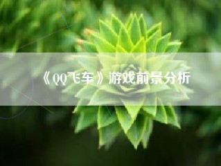 《QQ飞车》游戏前景分析