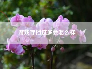 游戏存档过多会怎么样