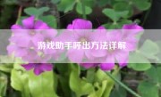 游戏助手呼出方法详解