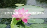 《DNF》游戏：一场冒险的奇幻之旅