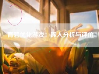 育碧优化游戏：深入分析与评价