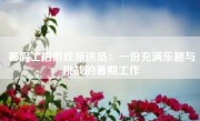 暑假工招游戏派送员：一份充满乐趣与挑战的暑期工作