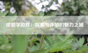 成都学游戏：探索与体验的魅力之城