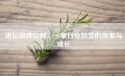 塔坛游戏公司：一家行业翘楚的探索与成长