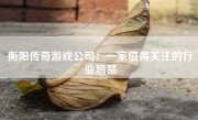 衡阳传奇游戏公司：一家值得关注的行业翘楚