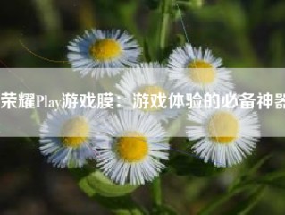 荣耀Play游戏膜：游戏体验的必备神器