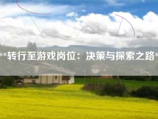 **转行至游戏岗位：决策与探索之路**