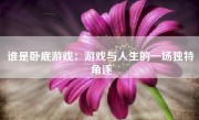谁是卧底游戏：游戏与人生的一场独特角逐