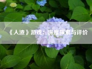 《人渣》游戏：深度探索与评价