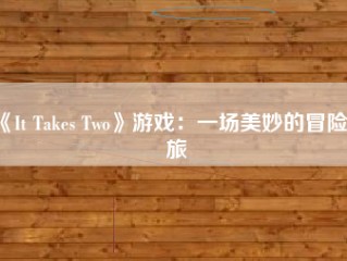 《It Takes Two》游戏：一场美妙的冒险之旅