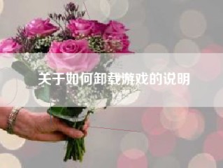 关于如何卸载游戏的说明