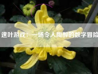 速叶游戏：一场令人陶醉的数字冒险