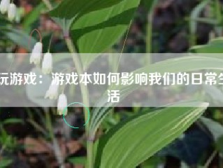 玩游戏：游戏本如何影响我们的日常生活