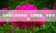 无界版打游戏体验：无限可能，探索未知