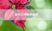 游戏公司前景展望