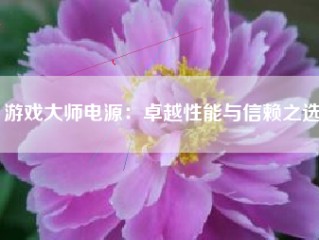 游戏大师电源：卓越性能与信赖之选