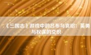 《三国志》游戏中的吕布与袁绍：英勇与权谋的交织