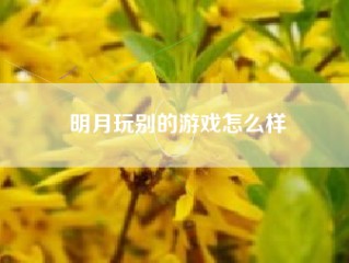 明月玩别的游戏怎么样