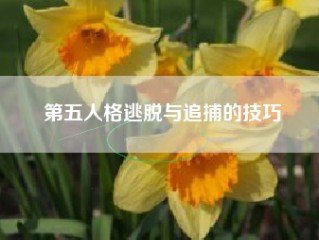 第五人格逃脱与追捕的技巧