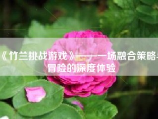 《竹兰挑战游戏》——一场融合策略与冒险的深度体验