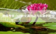 游戏专员：一份充满挑战与乐趣的职业