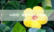 300游戏：探索其魅力与深度