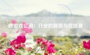 趣游戏公司：行业的新锐与佼佼者