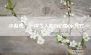 小游戏：一种令人陶醉的娱乐方式