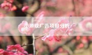 小游戏广告项目分析