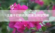 主播不打游戏的后果及转型分析