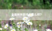 全面删除游戏会怎么样？