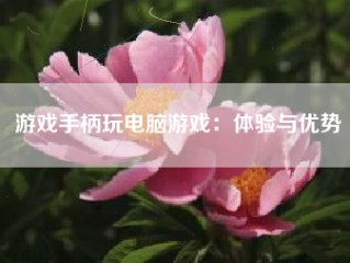 游戏手柄玩电脑游戏：体验与优势