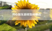 开心娱乐游戏如何赚钱
