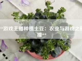 **游戏主播种植土豆：农业与游戏之碰撞**