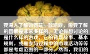 要深入了解如何玩一款游戏，需要了解的因素是非常多样的。无论你想讨论的是什么样的游戏，它的背景故事、基本规则，或是参与过程中的心理活动等等都是考虑范围的一部分。然而，我们的主题是通用的、包容性的：我会给出关于玩游戏的基本思路和一些详细的方法，以期适应不同的游戏和不同种类的玩家。