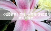 《往日传奇》游戏：一段时代的记忆与传奇的再现