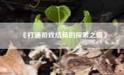 《打通游戏结局的探索之旅》