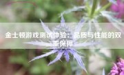 金士顿游戏测试体验：品质与性能的双重保障